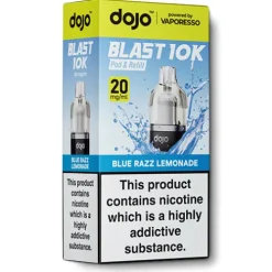 Hot Vaporesso Blue Razz Lemonade Pod & Refill by Dojo Blast 10k
