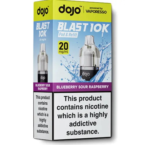 New Vaporesso Blueberry Sour Raspberry Pod & Refill by Dojo Blast 10k