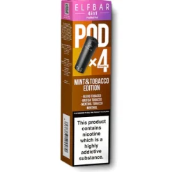 Clearance Elf Bar Mint and Tobacco Edition 4in1 Pods