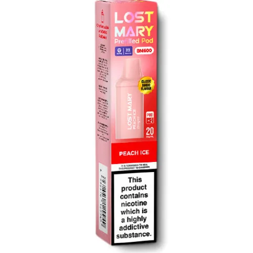 Hot Lost Mary Peach Ice BM600 Prefilled Pods by
