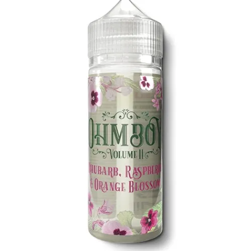 Outlet Ohm Boy Rhubarb Raspberry and Orange Blossom Shortfill by