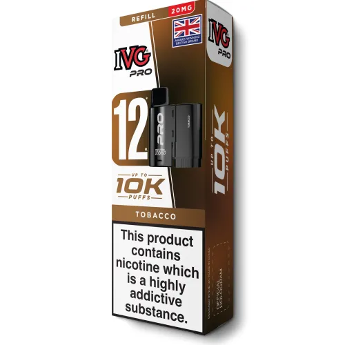 New IVG Tobacco Pro 12 Refill Pod by